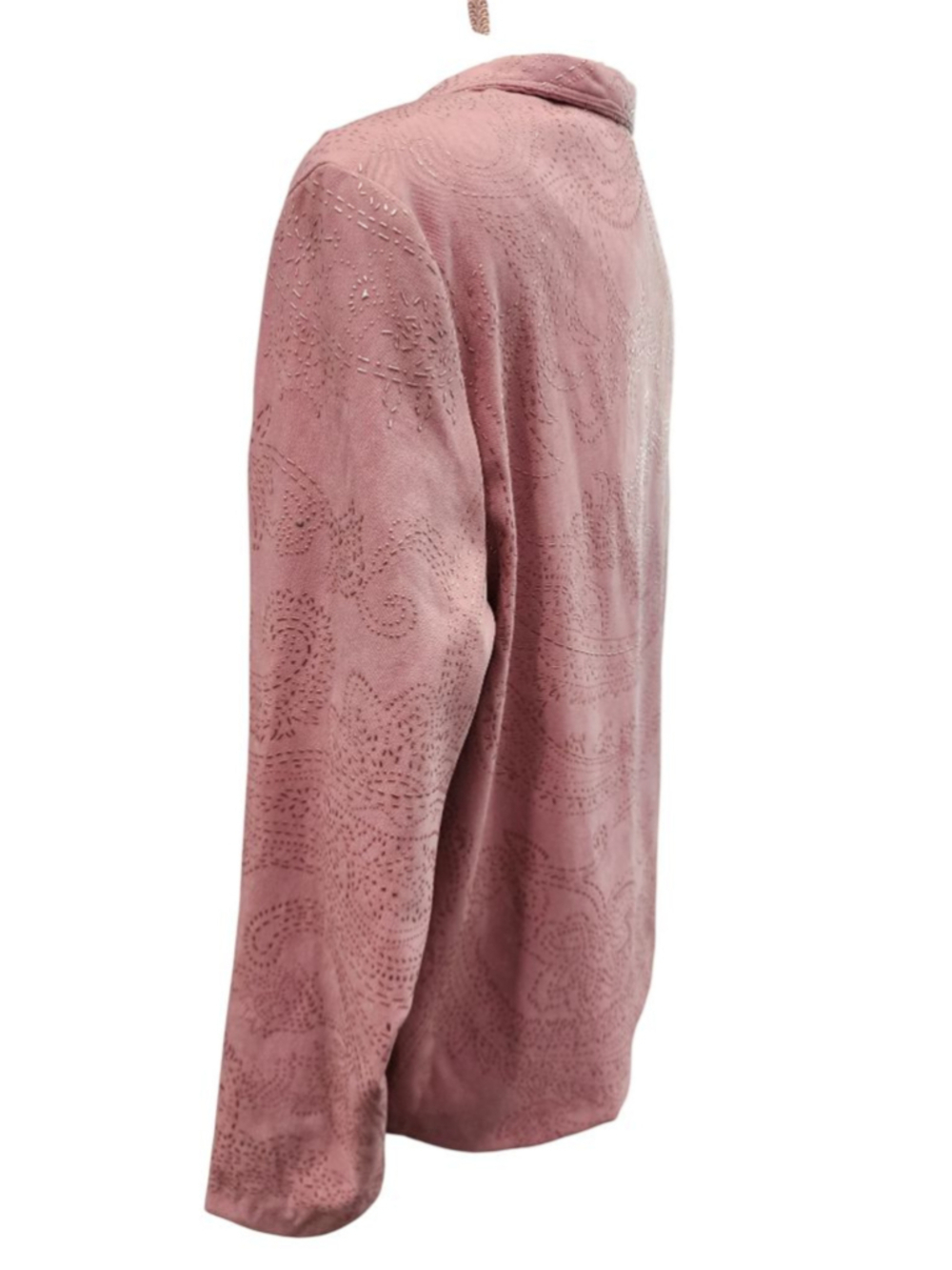 Draper's & Damon's Petites Dusty Rose Embroidered Open Front Jacket Blazer M - Picture 4 of 12